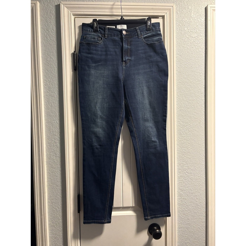 BBJ Los Angeles Skinny Jeans Size 11/30 Dark Blue V-Effect High Rise Stretch